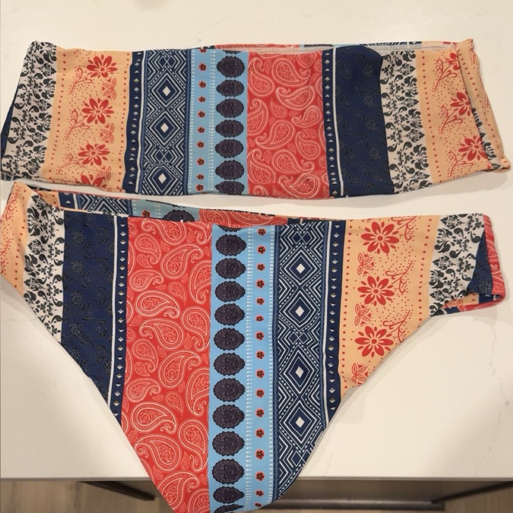 Colorful Patterned Bikini Bottom